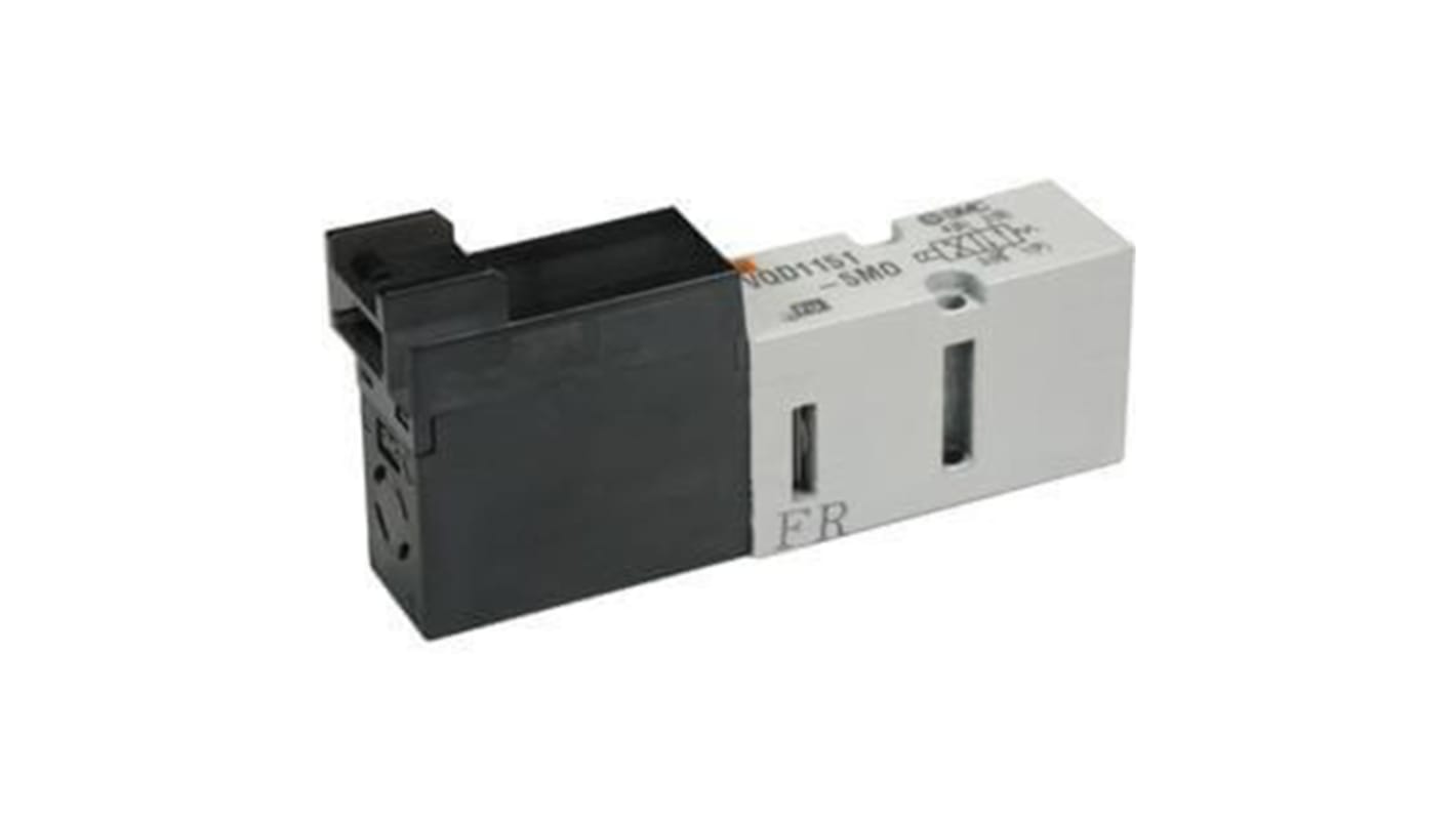 Válvula de solenoide SMC, Serie VQD1000, Rosca M5 Métrico, Solenoide, Colector