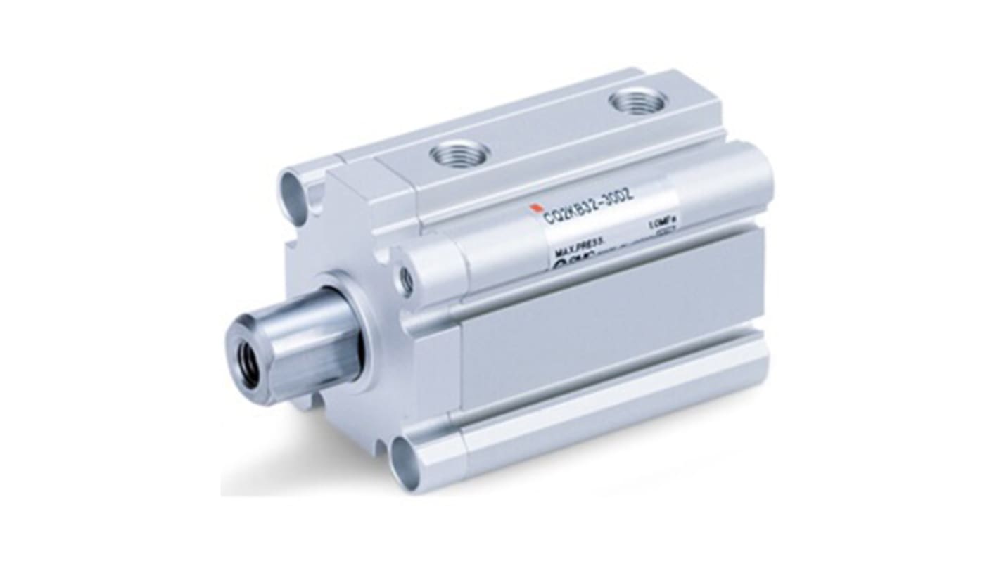 SMC Pneumatic Cylinder - 25mm Bore, 10mm Stroke, CQ2 Series, Double Acting