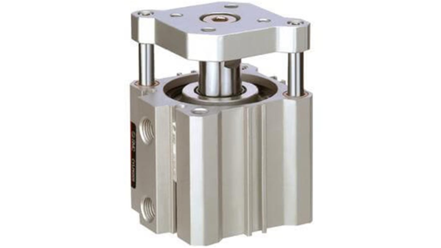 SMC Pneumatic Compact Cylinder - 40mm Bore, 10mm Stroke, CQM Series, Double Acting