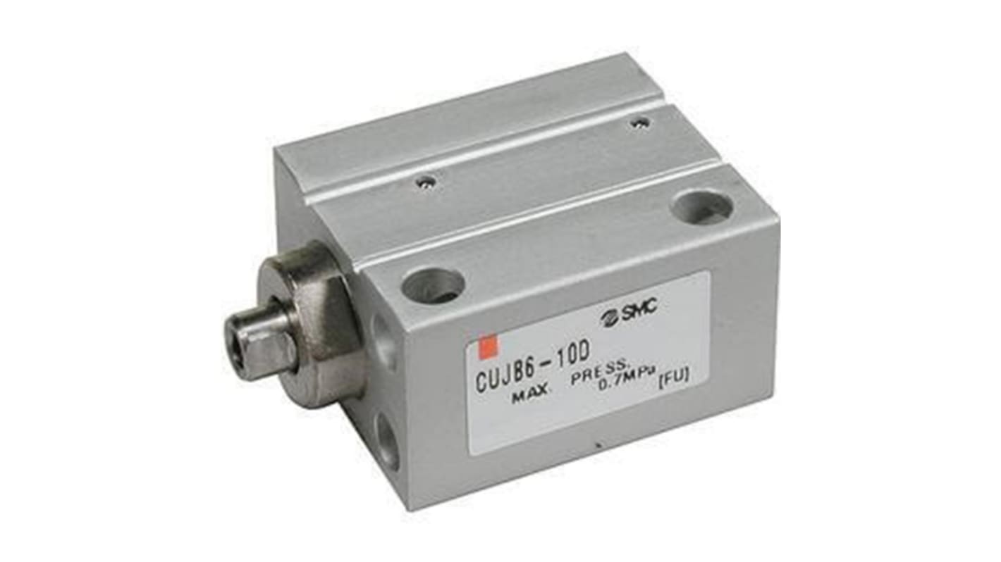 SMC Pneumatic Cylinder - 10mm Bore, 25mm Stroke, CUJ Series, Double Acting