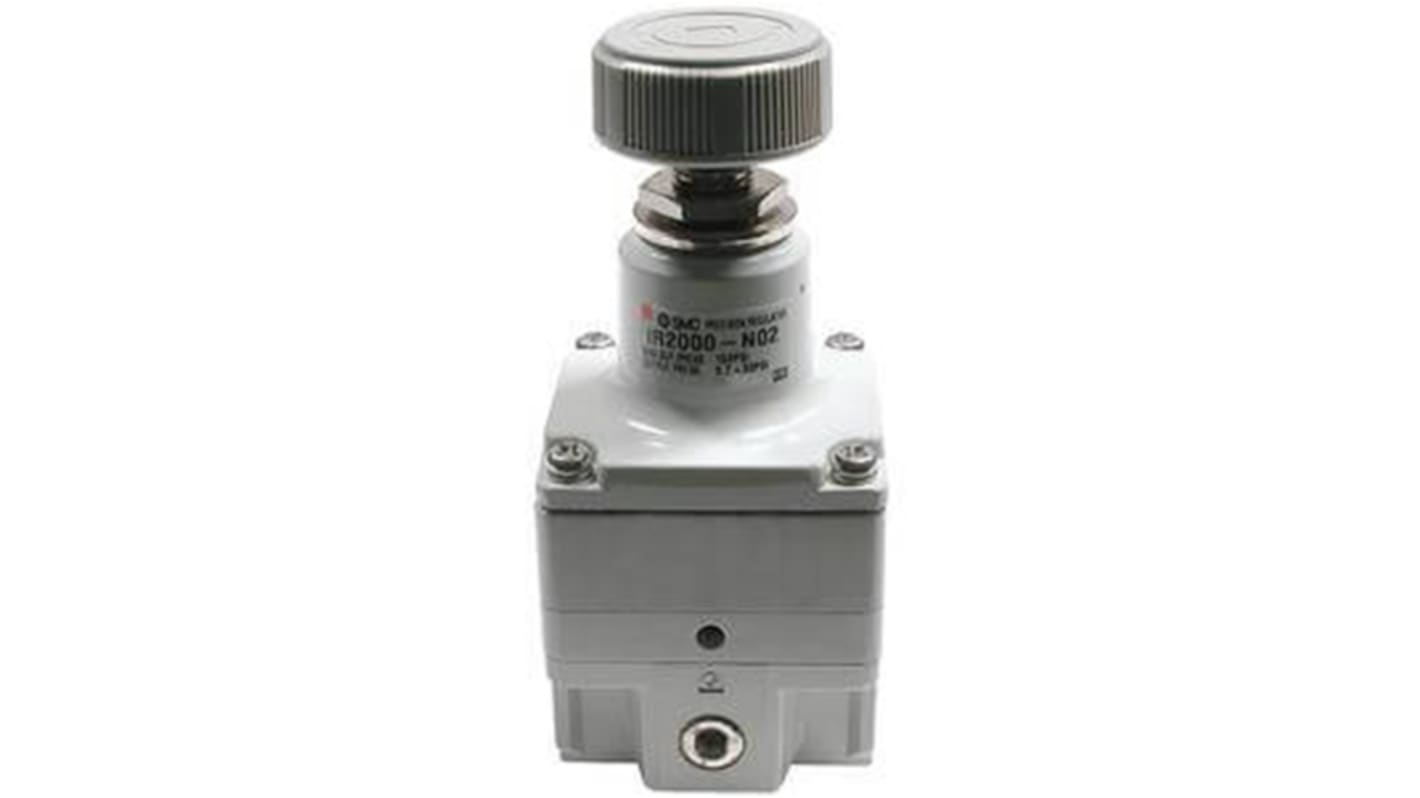 SMC G 1/4 Pneumatic Regulator - 0.05bar to 2bar, 2bar max. input