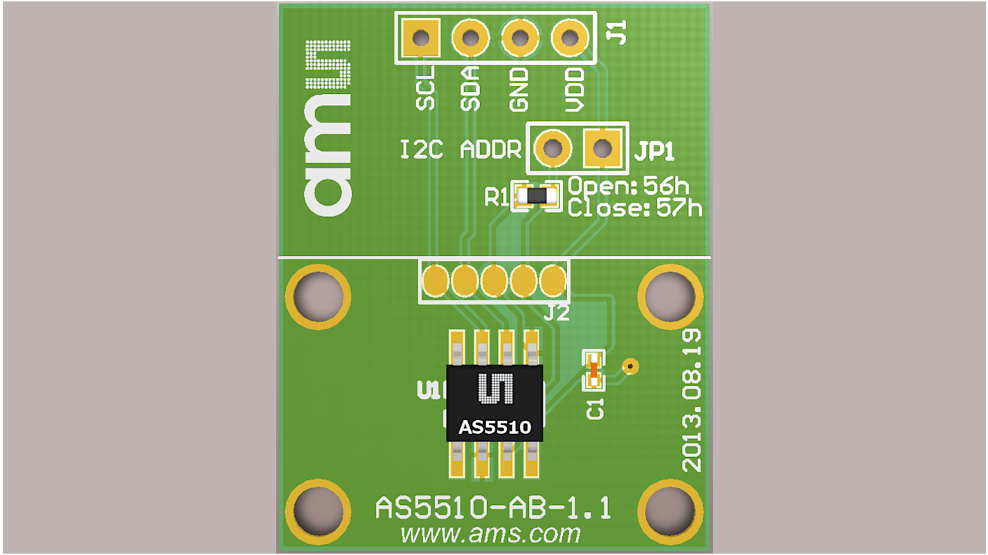 Scheda adattatore AS5510-SO_EK_AB ams OSRAM, con Sensore di posizione