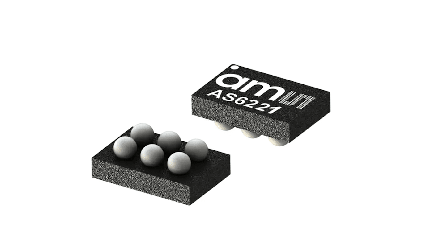 ams OSRAM Digital Temperature Sensor, Digital Output, Surface Mount, I2C, ±0.09°C, 6 Pins