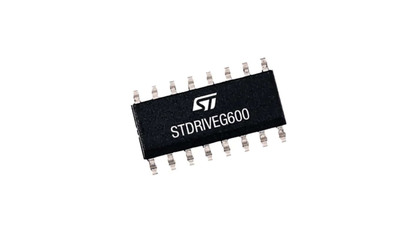 Kapumeghajtó modul STDRIVEG600TR, 6 A, 3.3 → 5V, 16-tüskés, SO-16