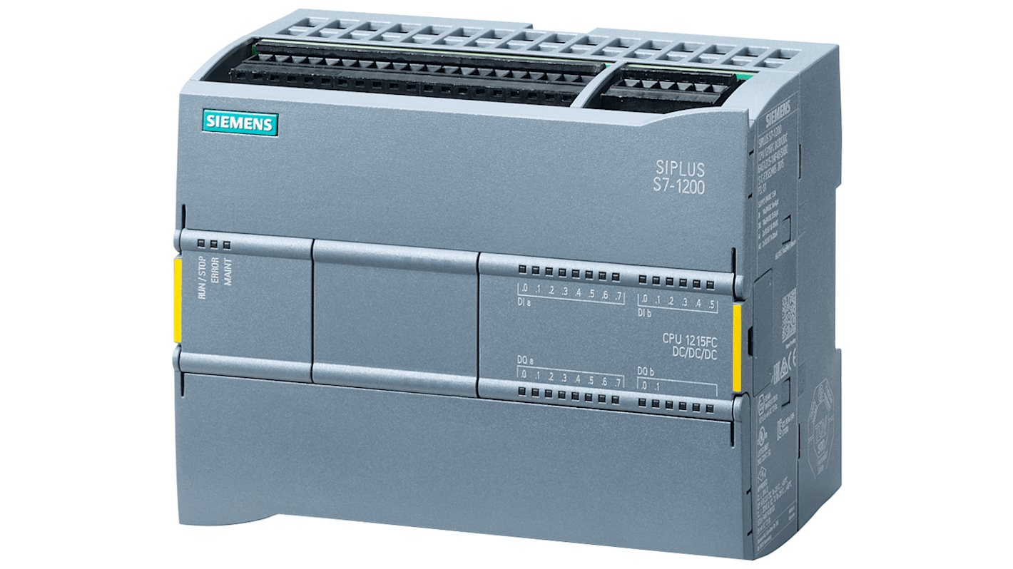 Controlador lógico Siemens CPU SIPLUS S7-1200 1215FC, 16 entradas tipo Analógico, 12 salidas tipo Transistor