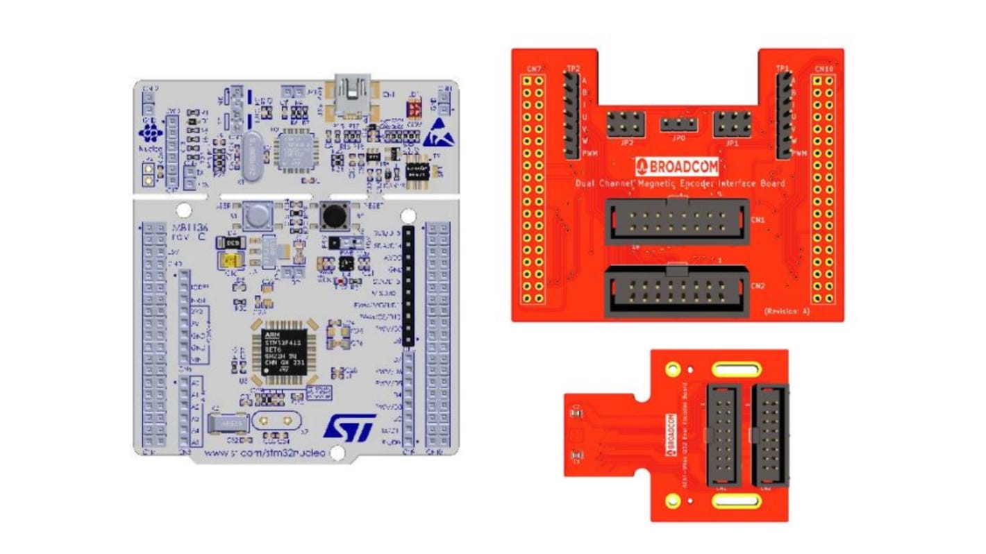 Kit de evaluación Sensor de imagen 3D, Sensor ultravioleta (UV) Broadcom AEAT-9955 - HEDS-9955PRGEVB, para usar con