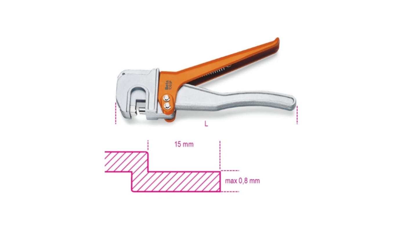 Pinza a scatto BETA in Acciaio, lungh. 288 mm Ad angolo retto