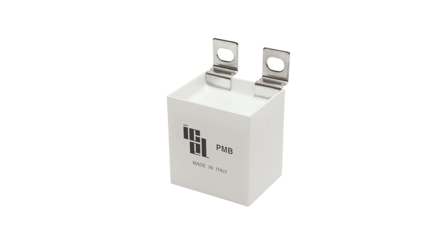 Condensador de polipropileno PP Icel, 1.5μF, 10%, 850V dc, Lengüeta de Soldadura