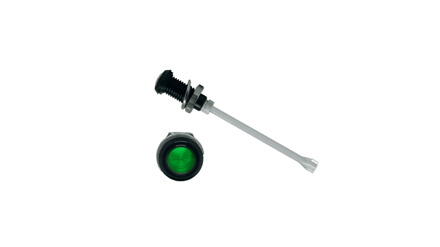 Bivar LED-Lichtleiter Einfach, , Rund-Linse Grün 42.1mm, Tafelmontage