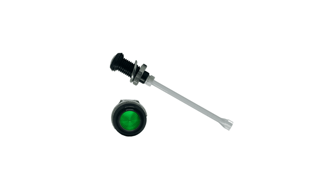 Bivar LED-Lichtleiter Einfach, , Rund-Linse Grün 47.8mm, Tafelmontage