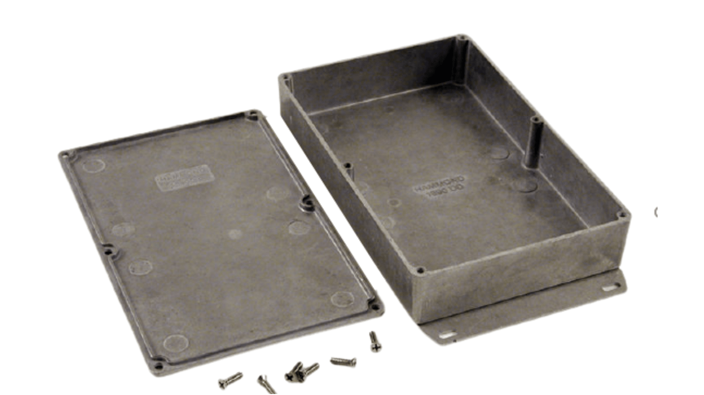 Caja Hammond de Aluminio Presofundido, 188 x 188 x 38mm, IP54, Apantallada