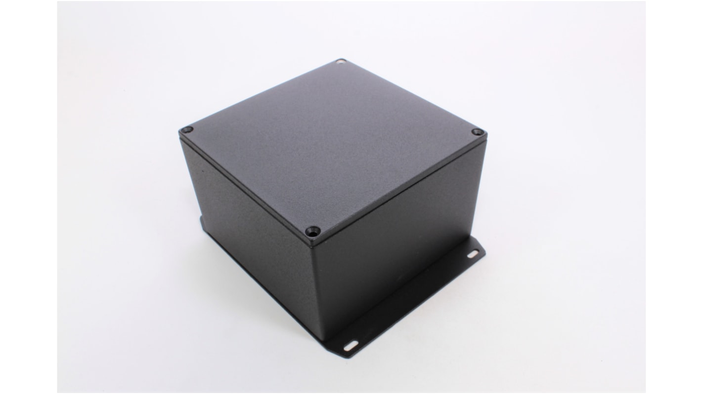 Hammond 1590 Series Die Cast Aluminium Enclosure, IP54, Flanged, 125 x 125 x 79mm