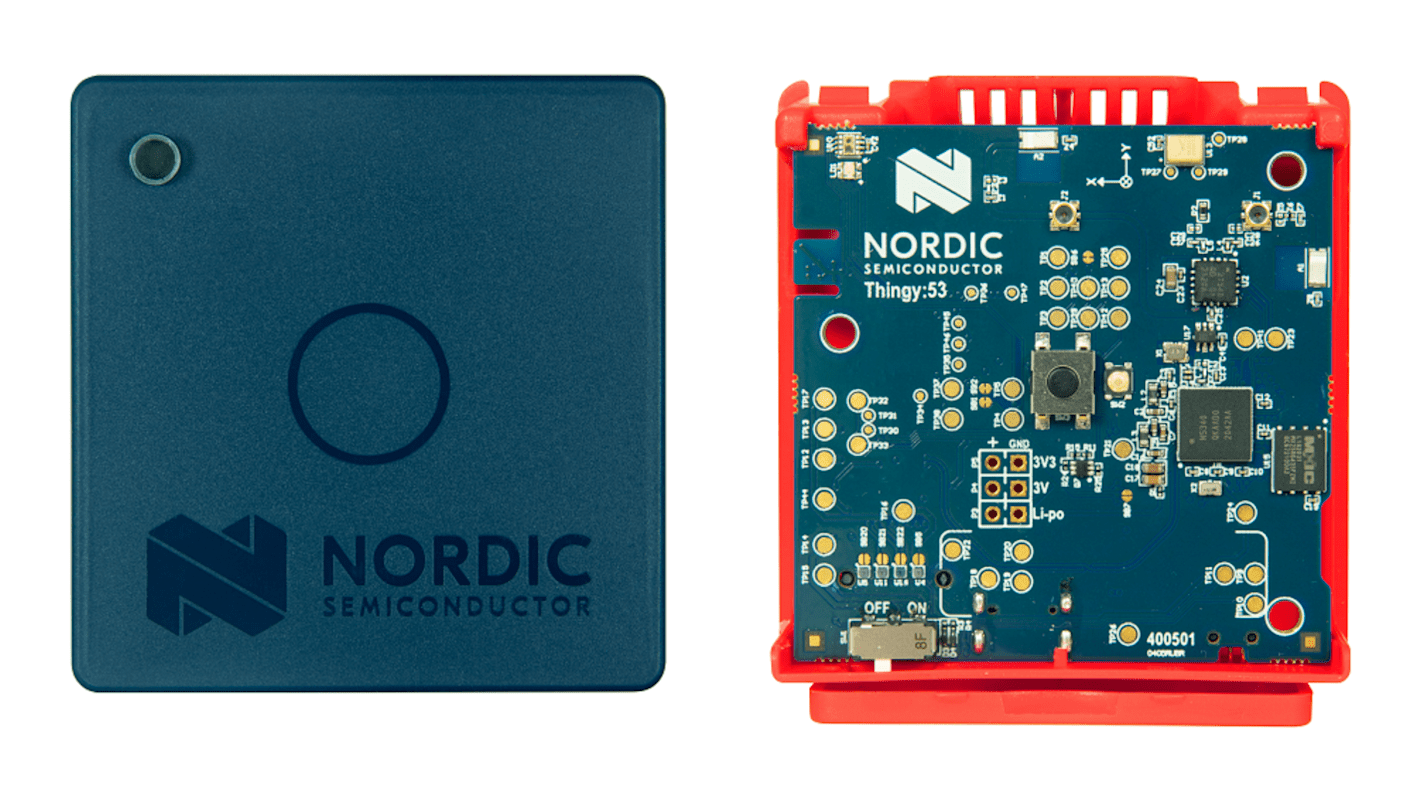 Kit de desarrollo Sensor ambiental Nordic Semiconductor Nordic Thingy:53 - Thingy53, para usar con nRF21540 FEM