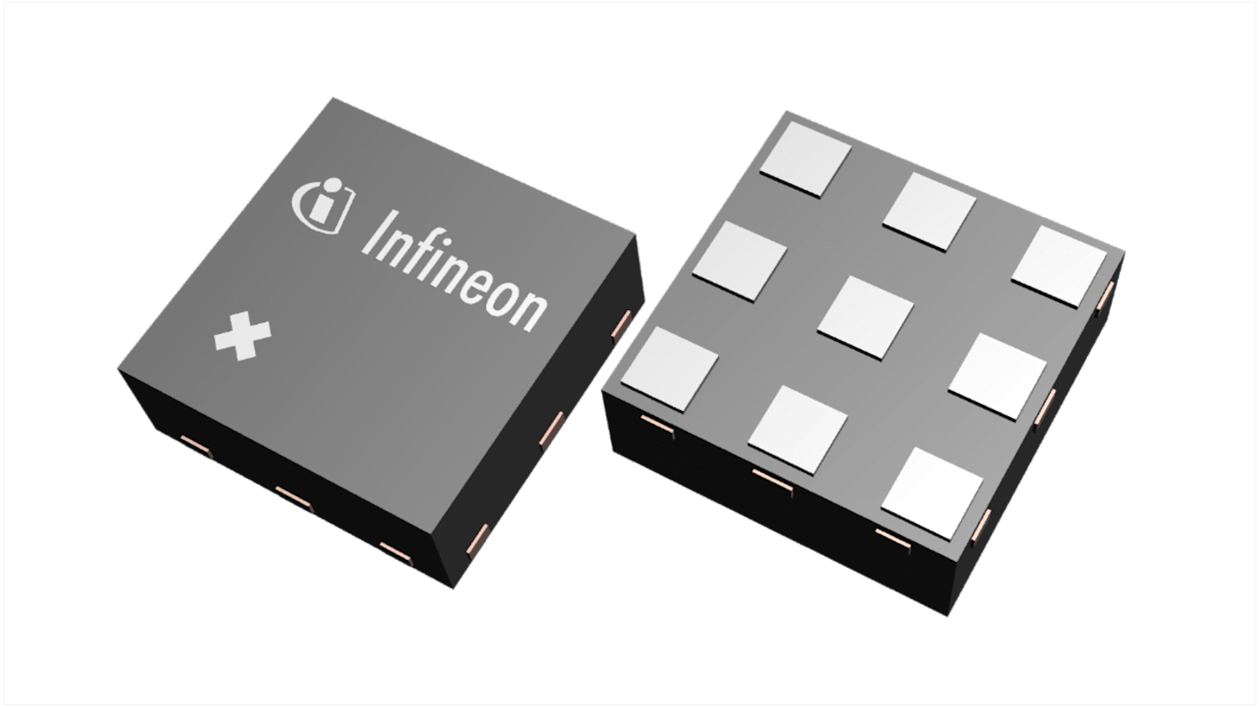 Infineon BGA9C1MN9E6327XTSA1 RF erősítő, típusa:(Alacsony zajszintű), 19 dB 5000 MHz, 9-tüskés TSNP-9-6