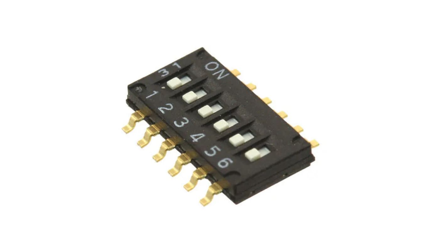 Omron 6 Way Surface Mount DIP Switch SPST, IP40