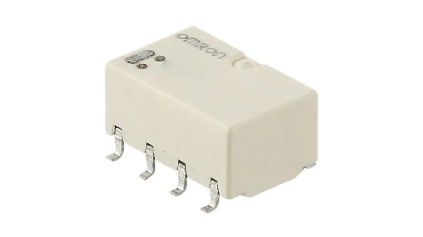 Omron Surface Mount Signal Relay, 12V dc Coil, 1A Switching Current, DPDT