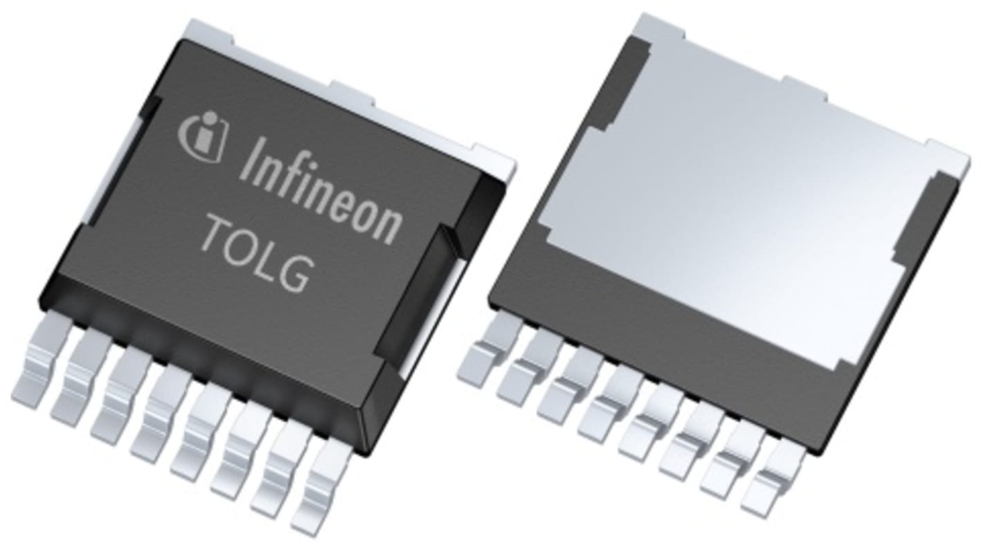 MOSFET Infineon IPTG014N10NM5ATMA1, VDSS 100 V, ID 366 A., PG HSOG-8 (TOLG) de 8 pines