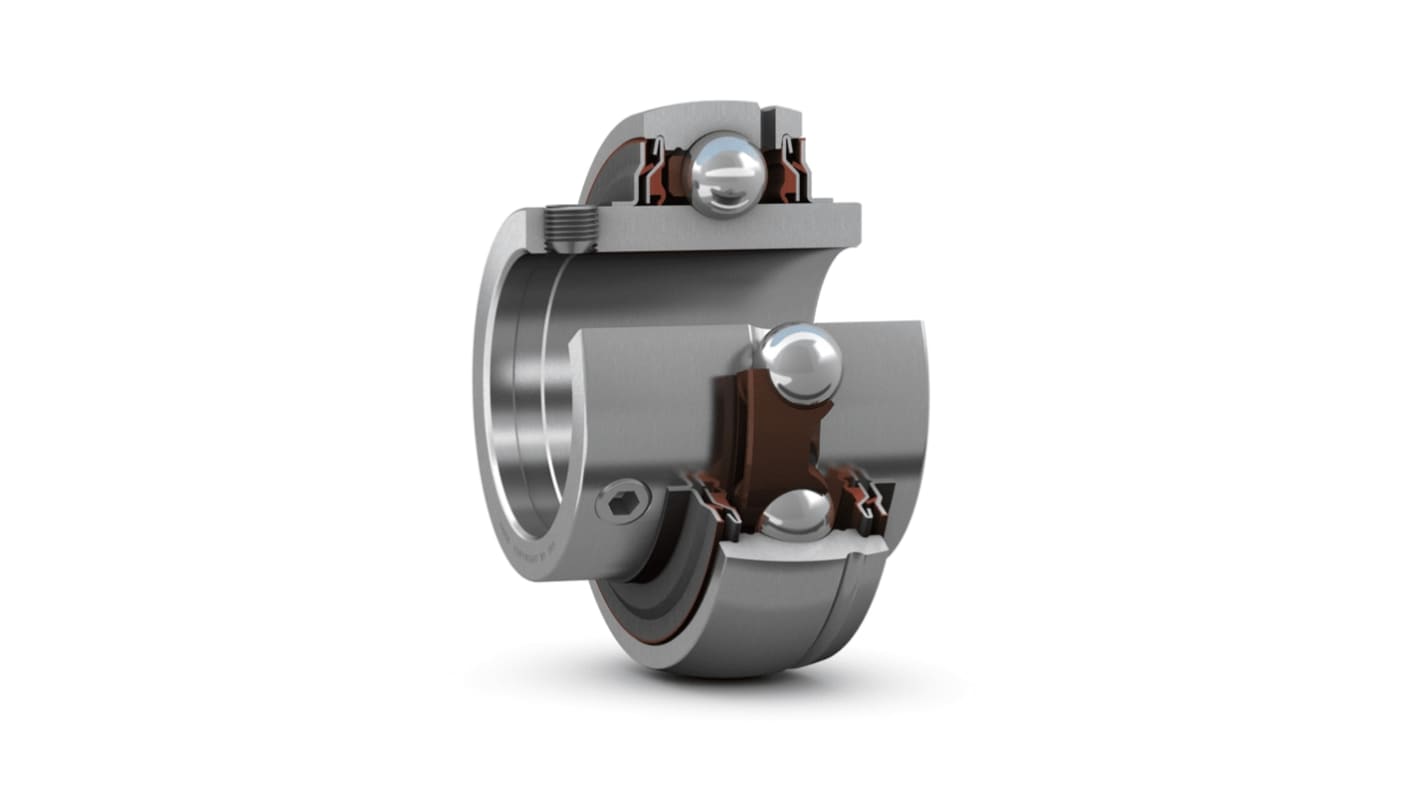 Rodamiento de inserción SKF, Ø int. 25mm, Ø ext. 52mm, carga estática 7800N, dinámica 11900N