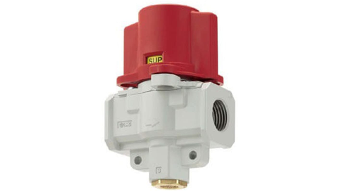 SMC Locking Shut-Off Valve Pneumatic Relay Pneumatic Manual Control Valve VHS Series, G 1/4, 1/4in, III B