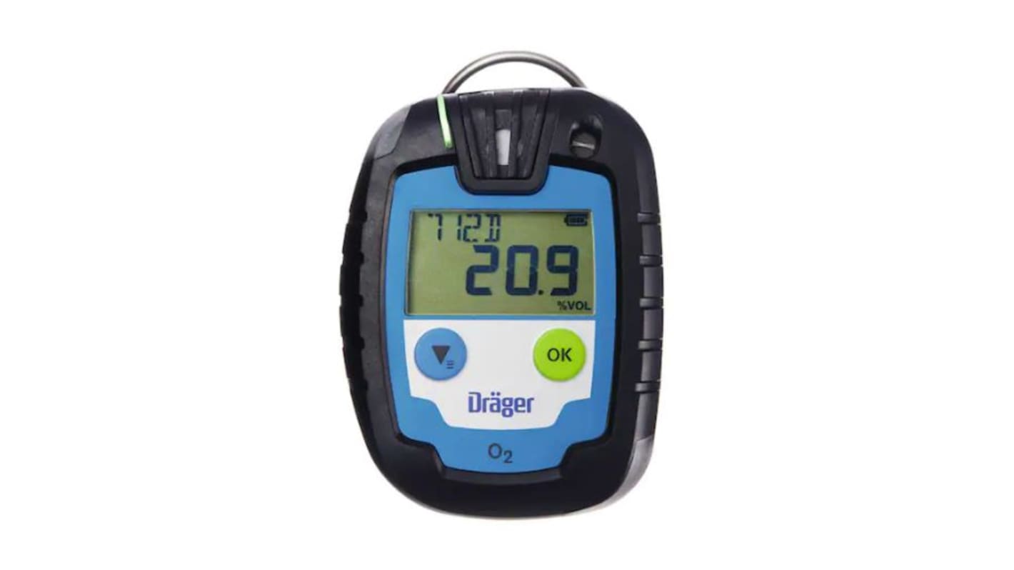 DRAEGER Pac 6000 02 Portable Gas Detector for Oxygen Detection, Audible Alarm, ATEX Approved