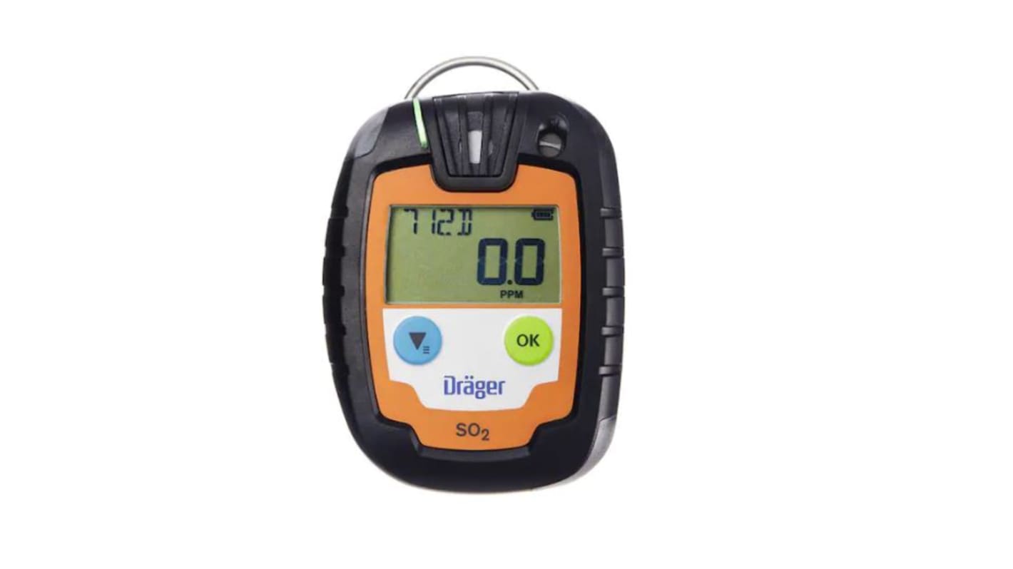 DRAEGER Pac 6000 S02 Portable Gas Detector for Sulphur Dioxide Detection, Audible Alarm, ATEX Approved