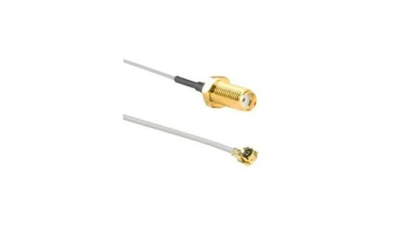 Cable coaxial Linx, 50 Ω, con. A: SMA, con. B: U.FL, long. 100mm Gris