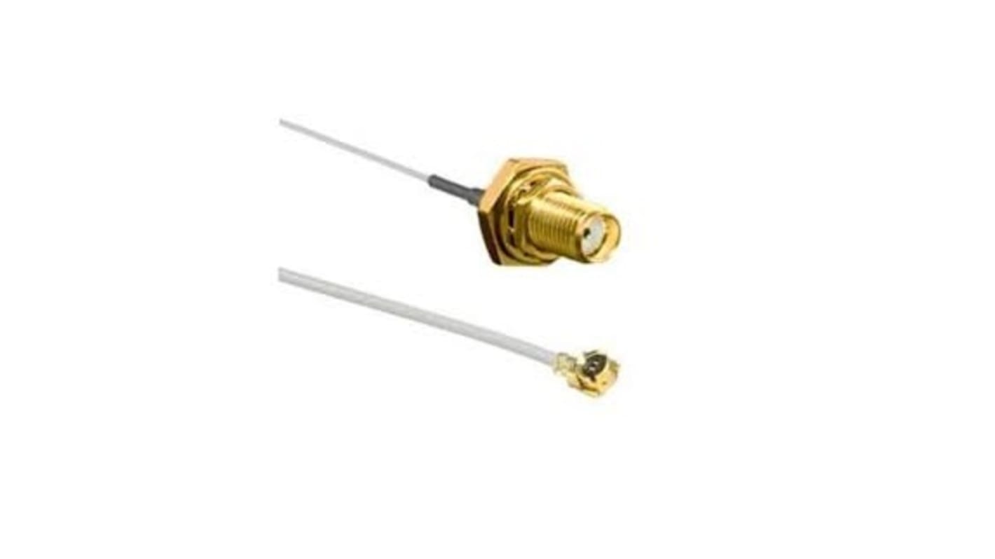 Cable coaxial Linx, 50 Ω, con. A: SMA, con. B: U.FL, long. 200mm Gris