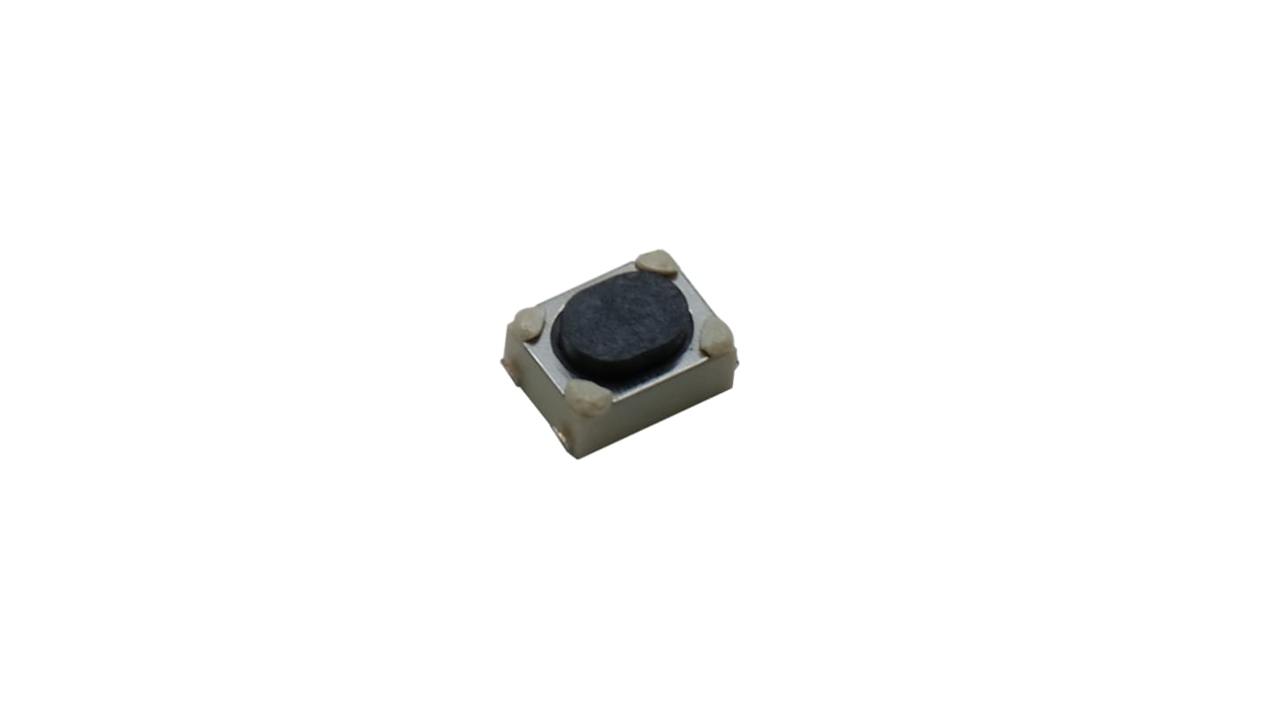 Black Hard Actuator Tactile Switch, SPST 50 mA max 4.2mm Surface Mount