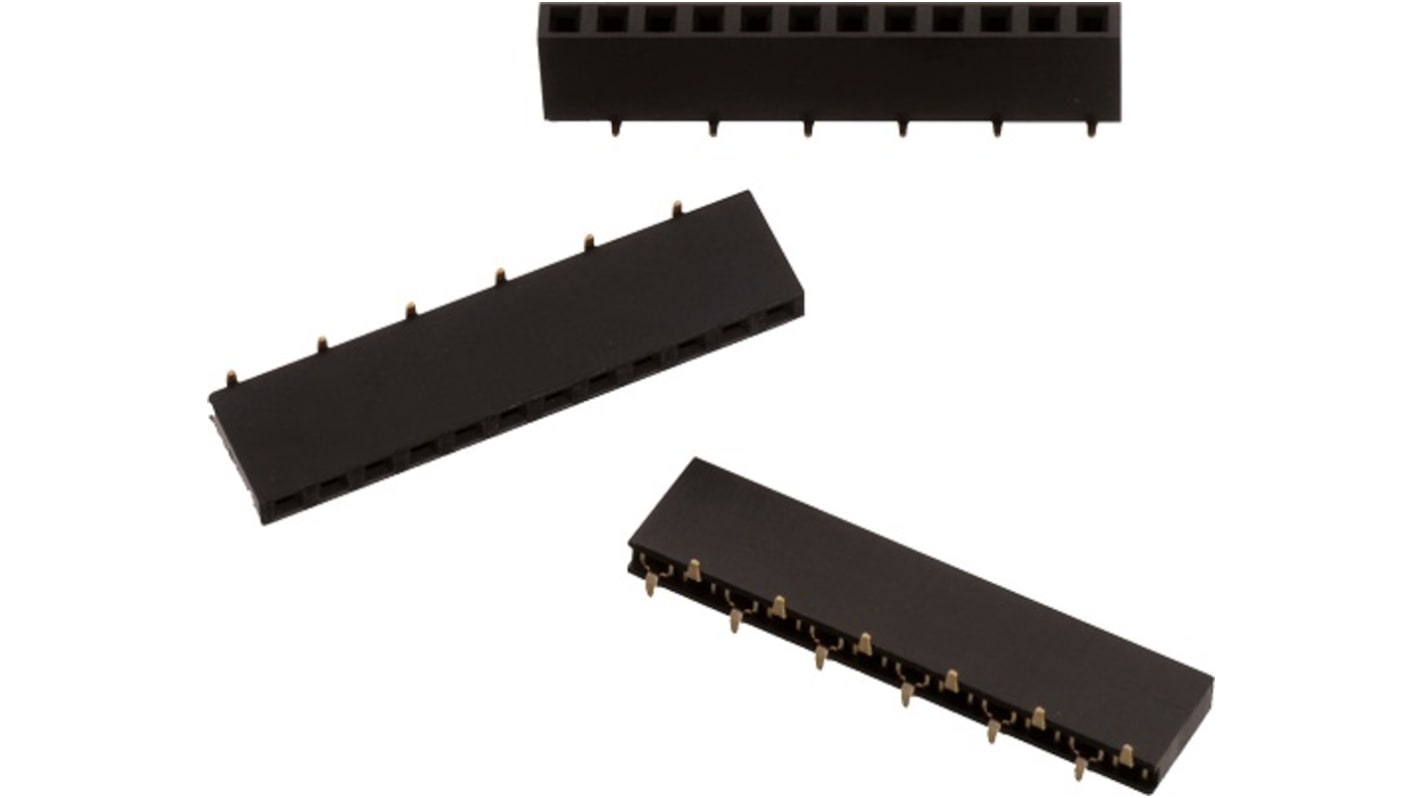 Conector hembra para PCB Wurth Elektronik serie WR-PHD, de 24 vías en 1 fila, paso 2.54mm