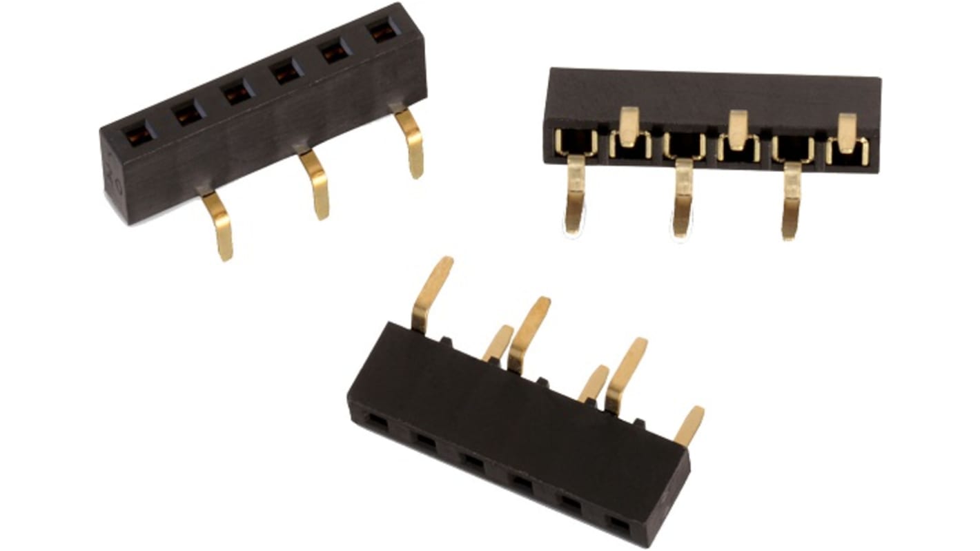 Wurth Elektronik WR-PHD Series Bottom Entry PCB Socket, 4-Contact, 1-Row, 2.54mm Pitch