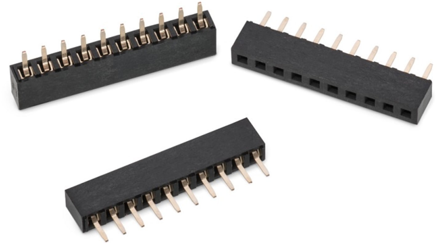 Conector hembra para PCB Wurth Elektronik serie WR-PHD, de 2 vías en 1 fila, paso 2mm