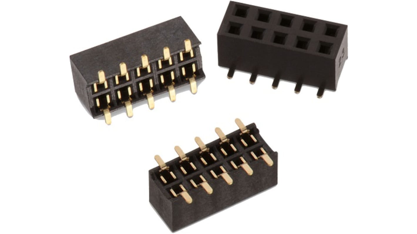 Conector hembra para PCB Wurth Elektronik serie WR-PHD, de 4 vías en 2 filas, paso 2mm