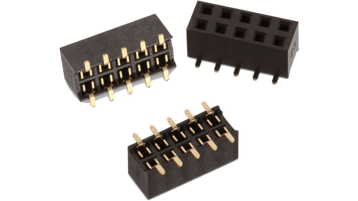 Conector hembra para PCB Wurth Elektronik serie WR-PHD, de 14 vías en 2 filas, paso 2mm