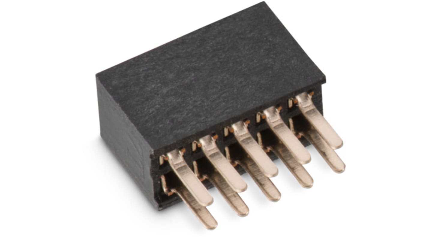 Wurth Elektronik WR-PHD Series Straight PCB Socket, 10-Contact, 2-Row, 1.27mm Pitch