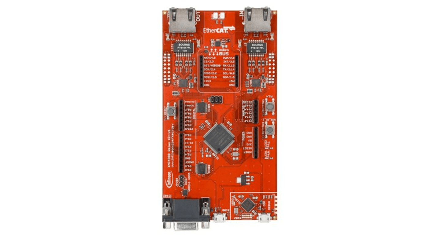 Placa de evaluación KIT-XMC43-RELAX-ECAT-V1 de Infineon, con núcleo ARM Cortex M4