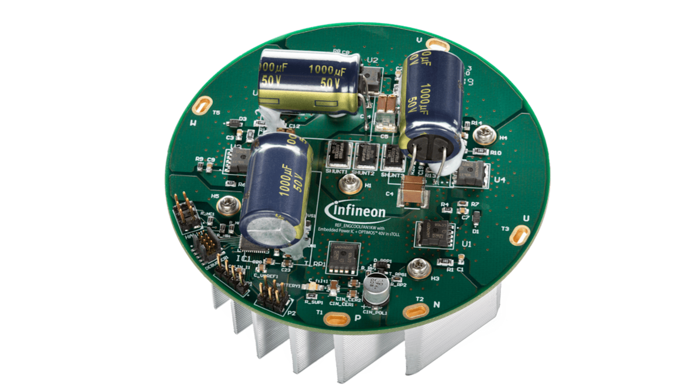 Placa de desarrollo Accionador de motores trifásicos Infineon REF-ENGCOOLFAN1KW - REFENGCOOLFAN1KWTOBO1