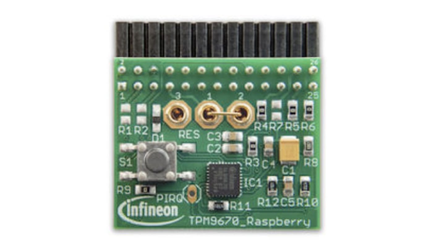 Dodatek Raspberry Pi Interfejs IRIDIUM SLM 9670 TPM2.0 LINUX rozmiar Moduł dodatkowy Infineon