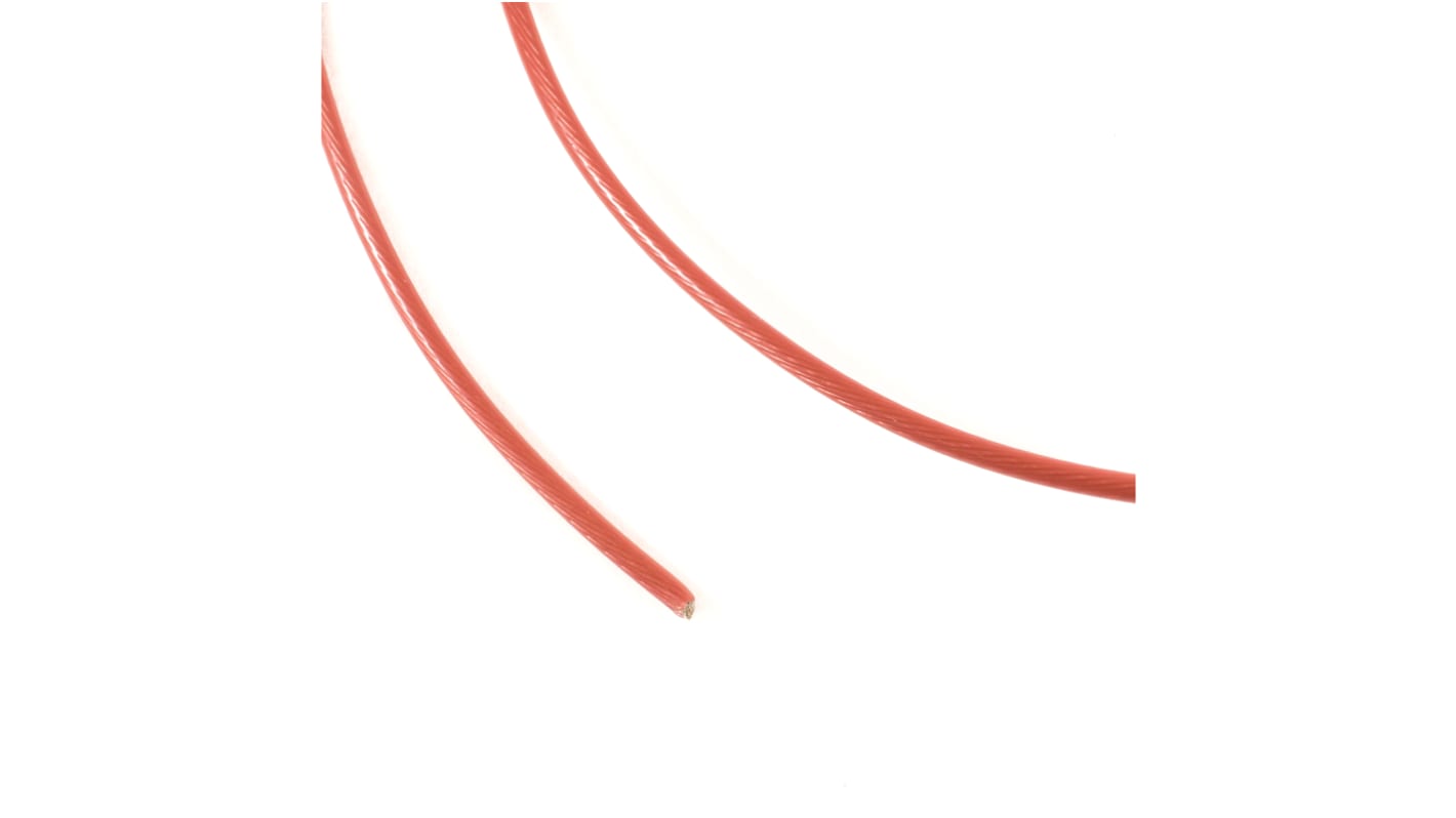 Alpha Wire Einzeladerleitung 1,32 mm², 16 AWG 300m Rot PFA isoliert Ø 0.13mm 19/0,30 mm Litzen UL11905