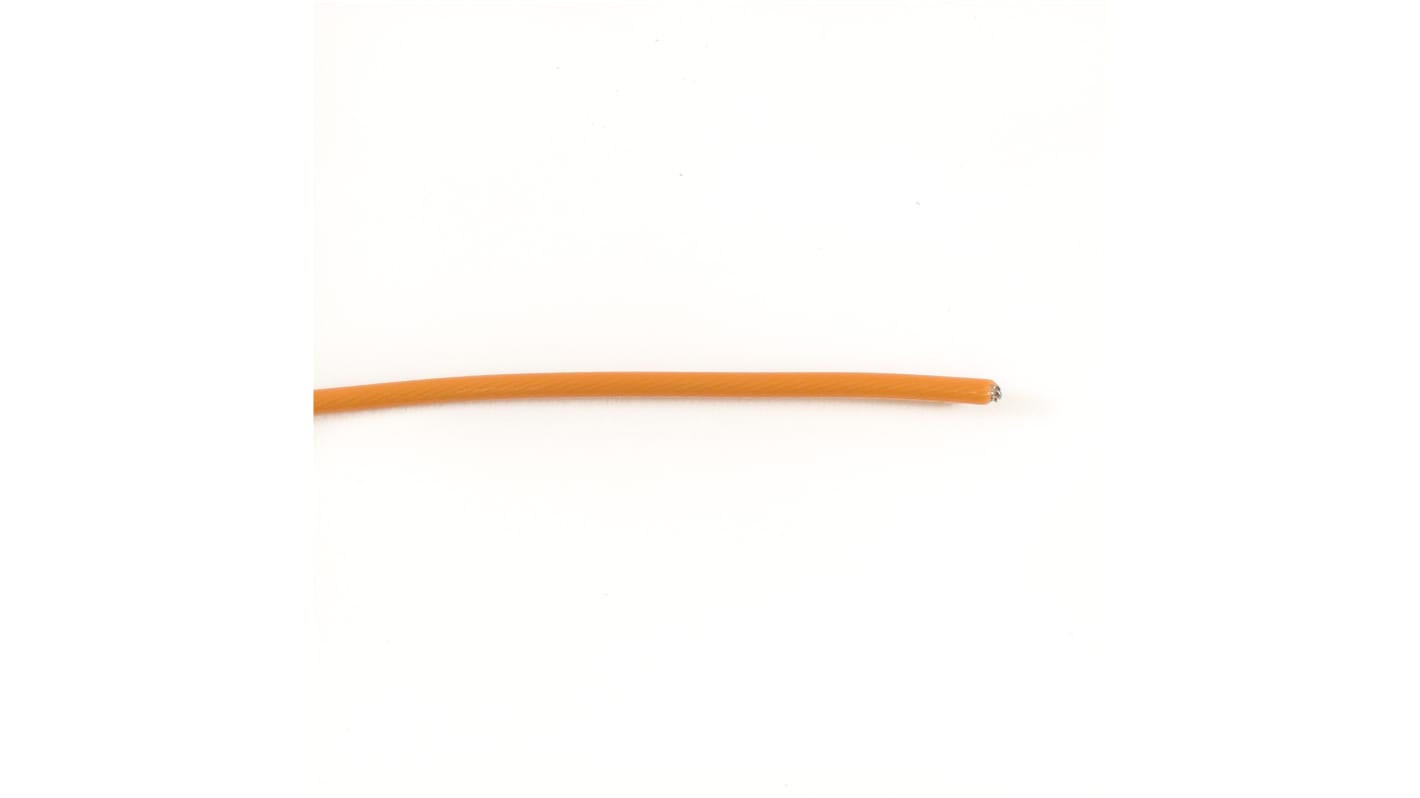 Alpha Wire 2622 Series Orange 0.382 mm² Hook Up Wire, 22 AWG, 19/0.16 mm^2, 1000ft, PFA Insulation