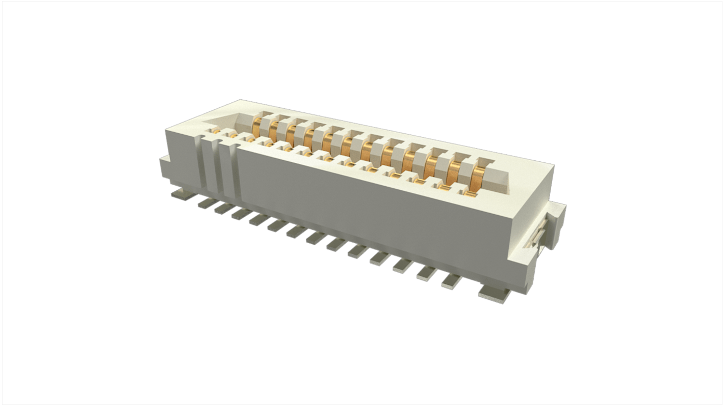 Connecteur femelle pour CI, 25 contacts, 1mm, Montage sur CI, Droit, Vertical