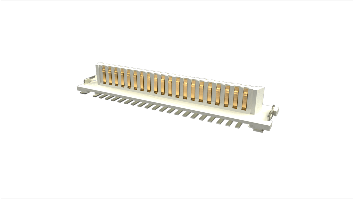 Amphenol ICC Conan Lite Series Straight, Vertical PCB Mount PCB Socket, 41-Contact, 1mm Pitch, Solder Termination