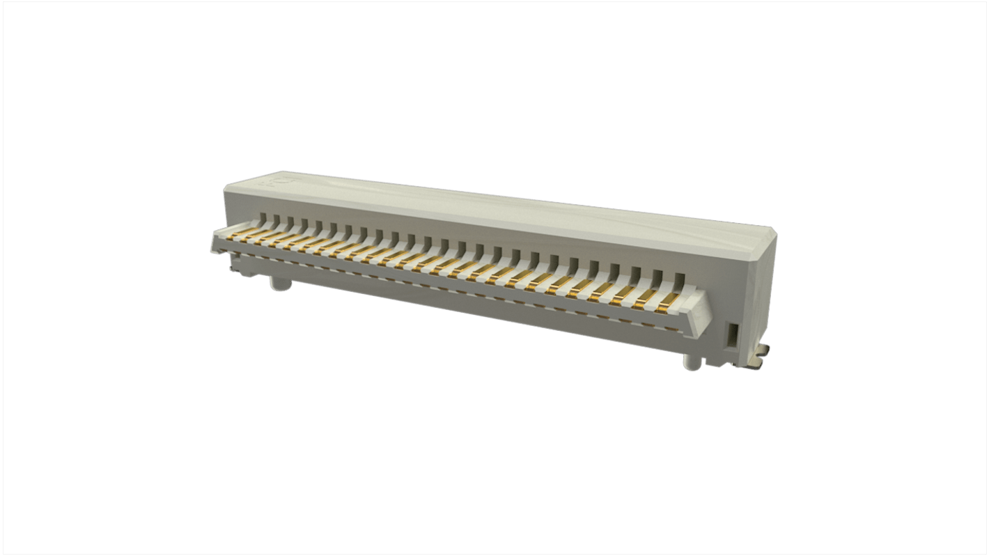 Amphenol ICC Conan Lite Series Right Angle PCB Header, 51 Contact(s), 1.0mm Pitch, Shrouded