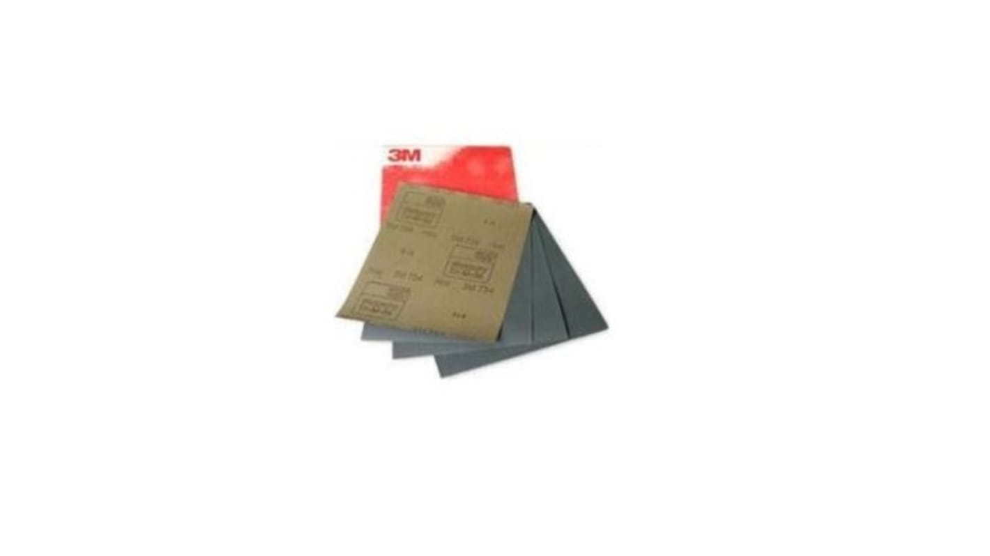 3M 734 Wetordry P600 Grit Very Fine Sanding Sheet, 230mm x 280mm