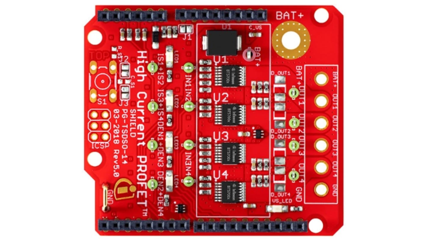 Infineon Shield-BTS7002-1EPP Arduino Shield, Demoboard R3