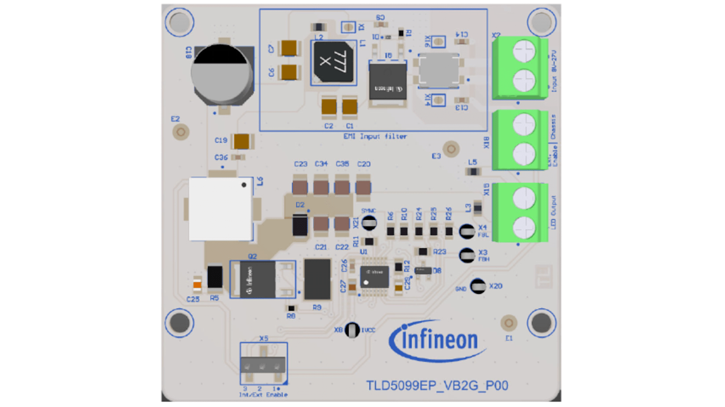 Infineon TLD5099EP Evaluierungsplatine, TLD5099EP-VB2G EVALK Boost-Controller