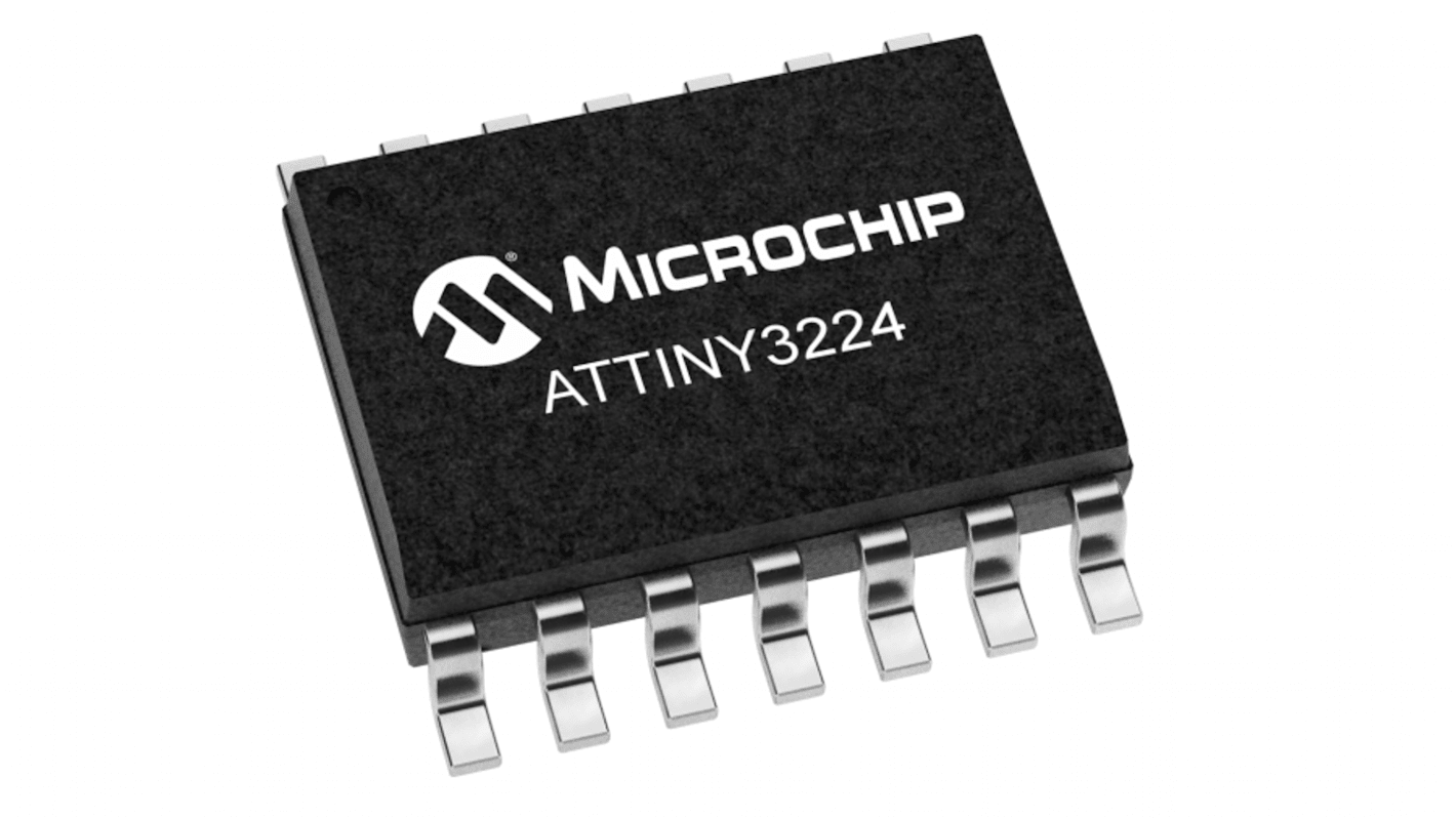 Microchip Mikrocontroller AVR AVR CPU SMD 32 KB SOIC 14-Pin 20MHz