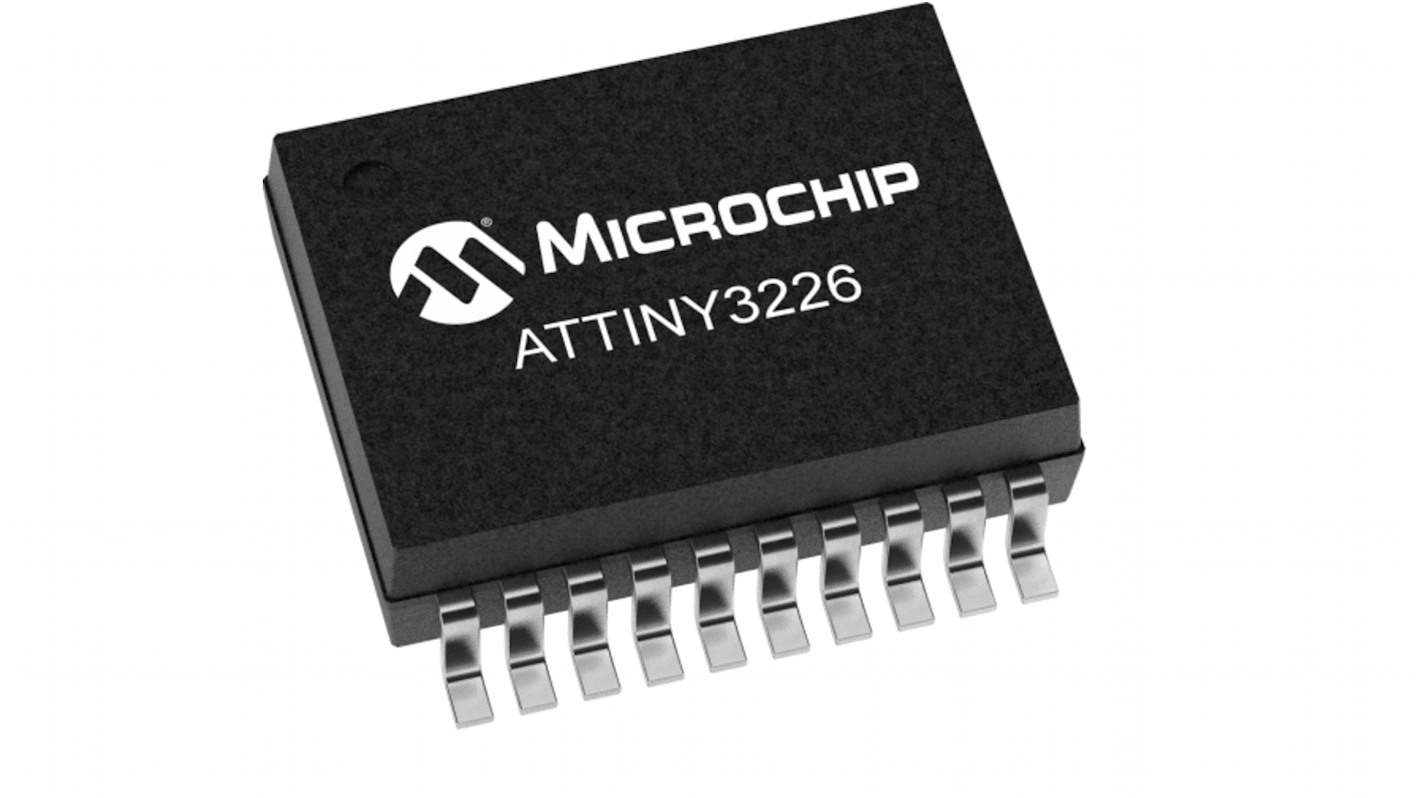 Microchip ATTINY3226-SU AVR CPU Microcontroller, AVR, 20MHz, 32 kB Flash, 20-Pin SOIC
