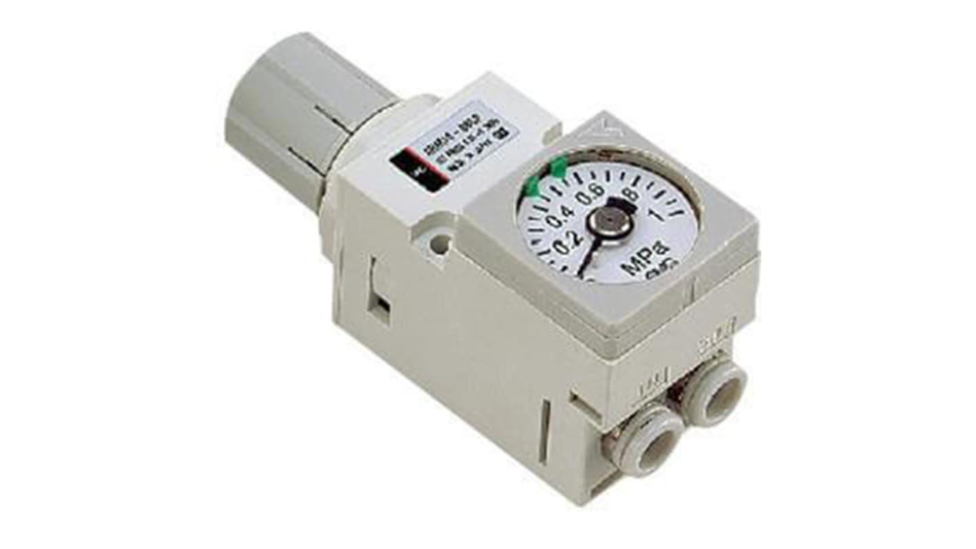 SMC M6 Pneumatic Regulator - 0.5bar to 7bar, 10bar max. input