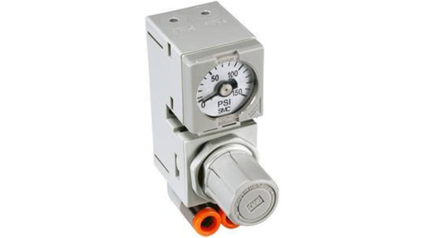 SMC M8 Pneumatic Regulator - 0.5bar to 7bar, 10bar max. input