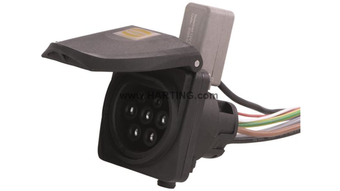 Conector para vehículos eléctricos Hembra, Cable 700mm, 32A